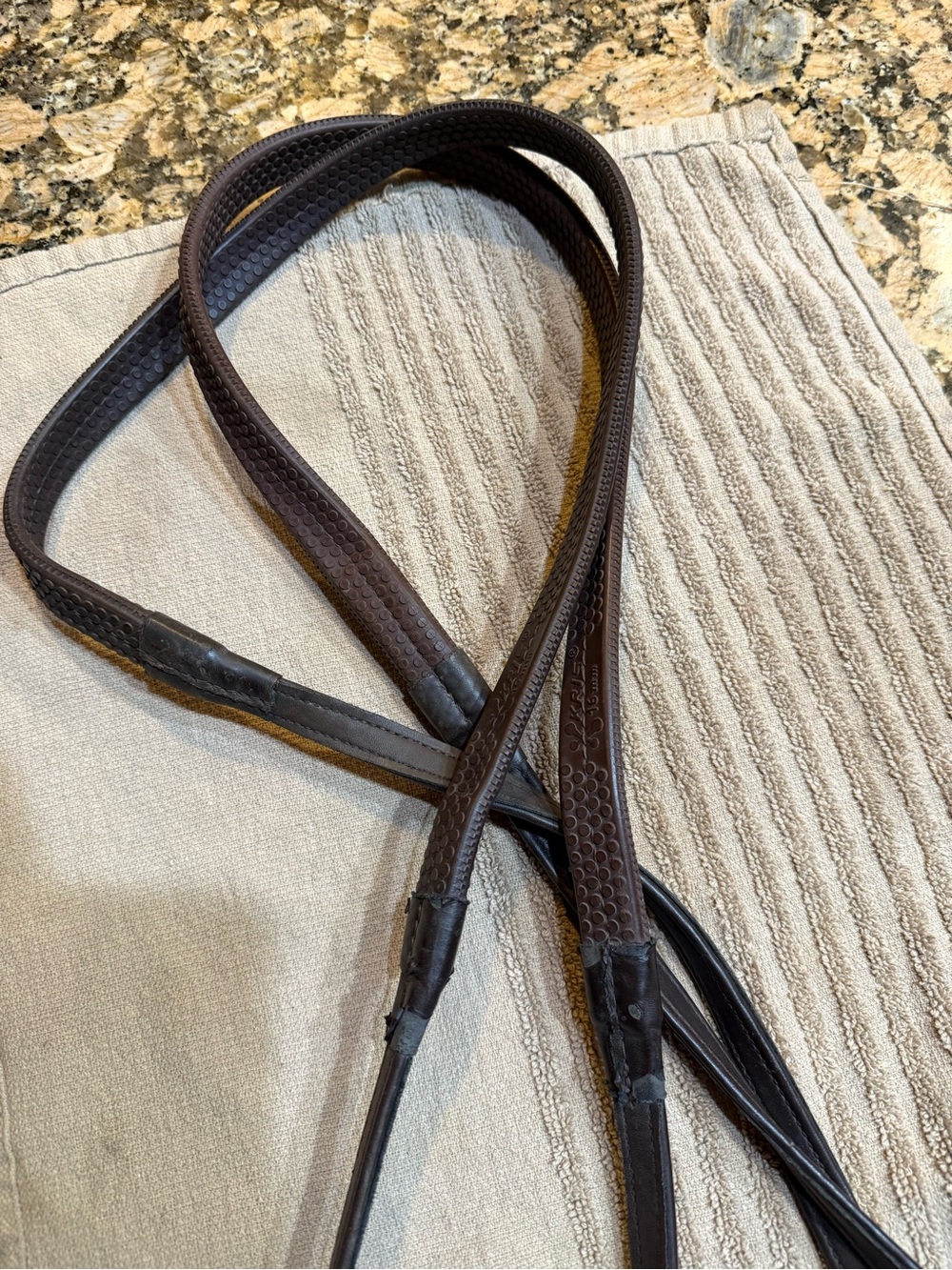 Lemieux KRIS Equestrian English Dark Brown rubber - Leather Reins Classic - Picture 7 of 11